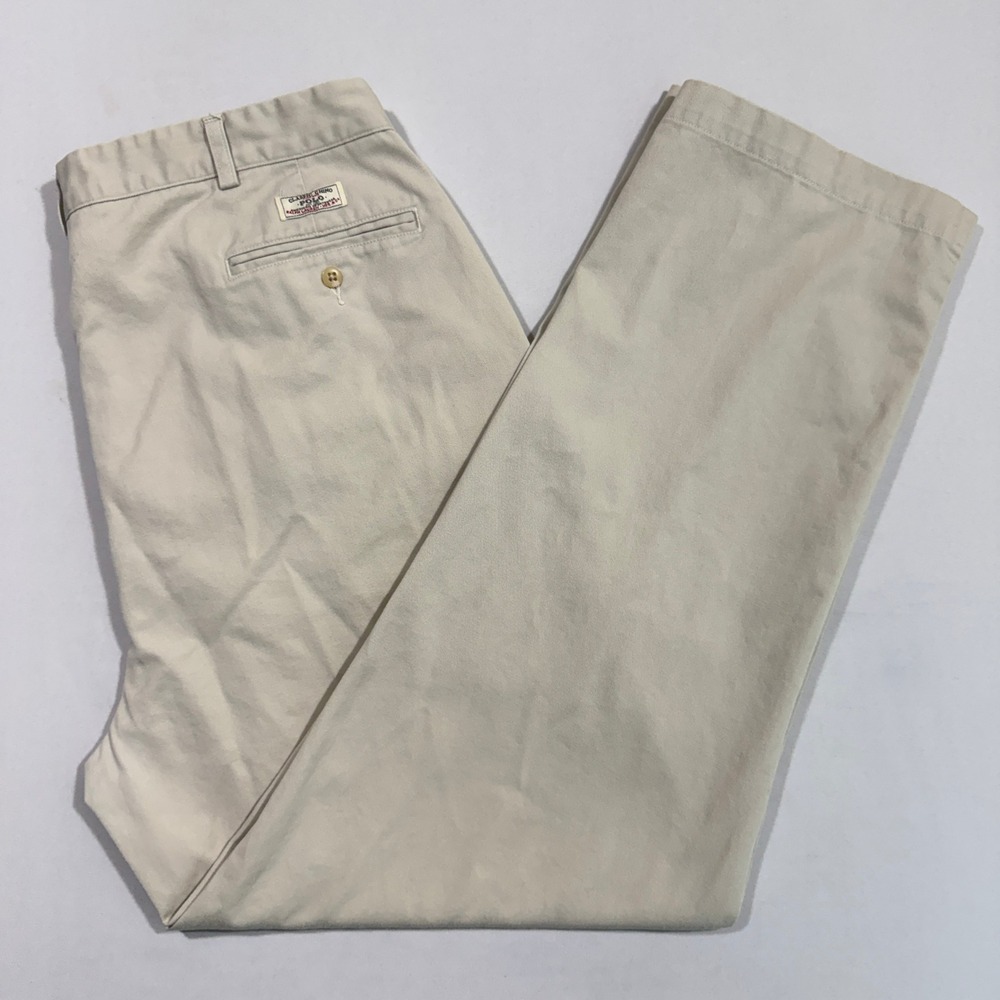 Polo Ralph Lauren Andrew Pant Mens 40x32 Beige Pleated Classic Chino 90s Y2K